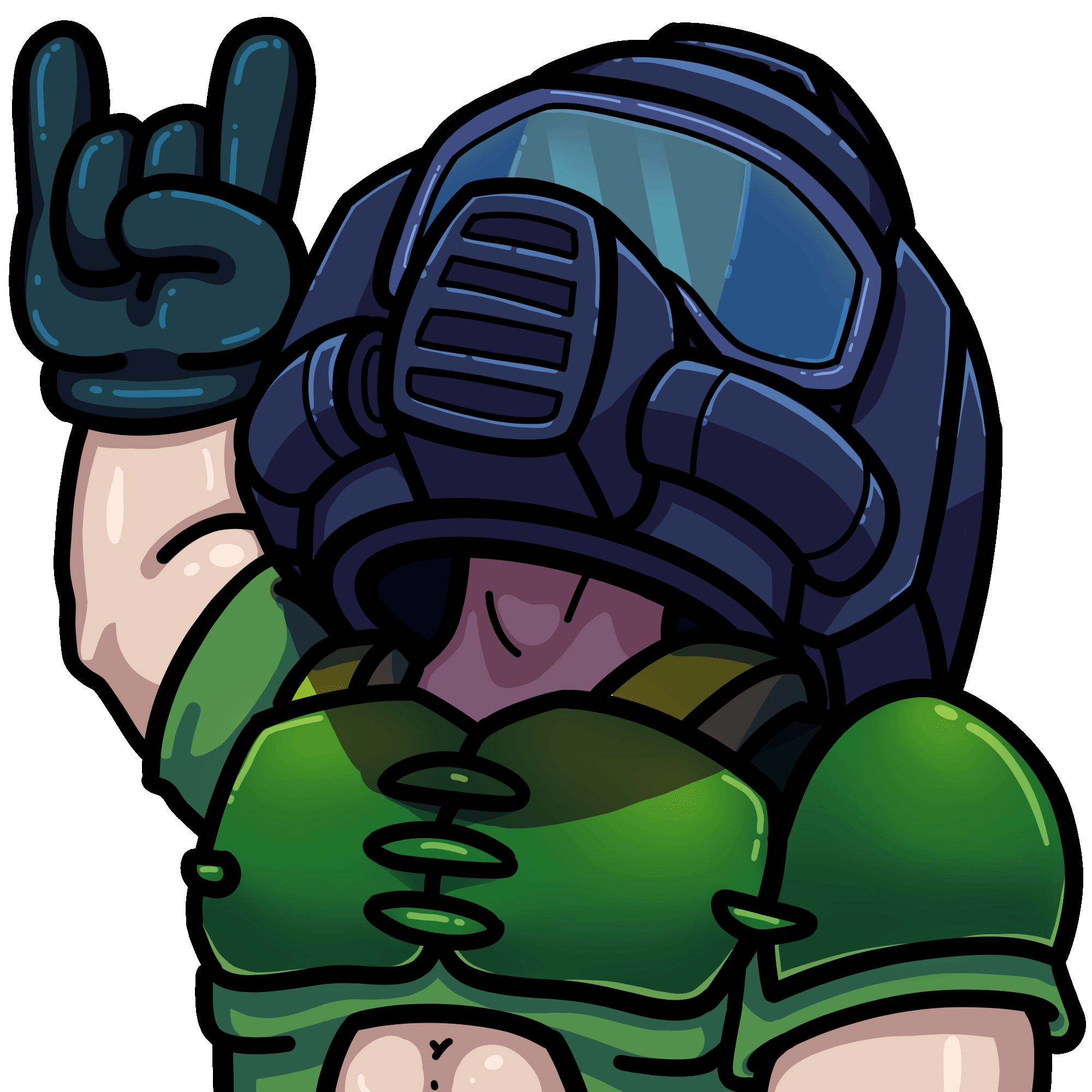 Doom guy headbang - Twitch Emote for BarbarousKing